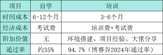 自学与培训优缺点